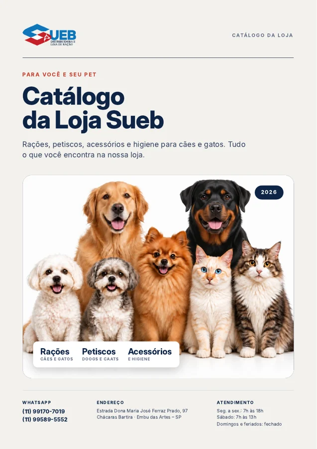 Primeira página do catálogo da loja